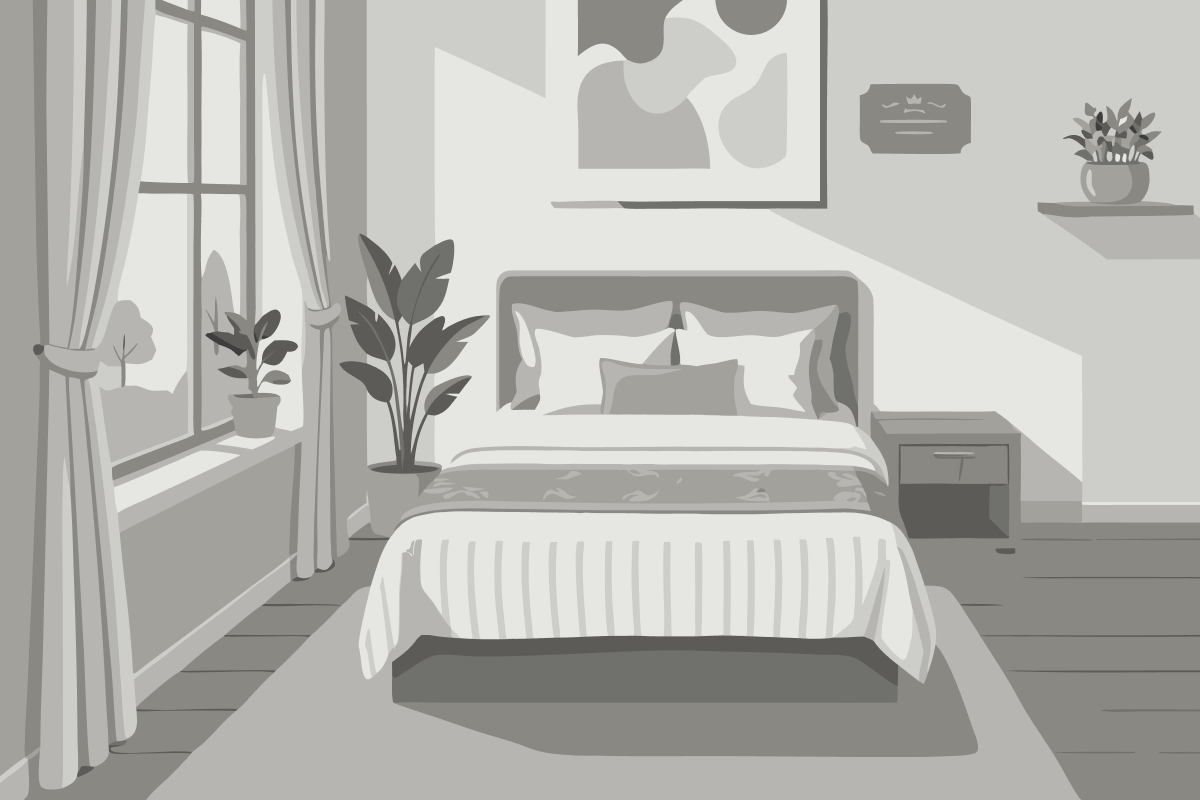 Apartamento de 1 Quarto com Varanda